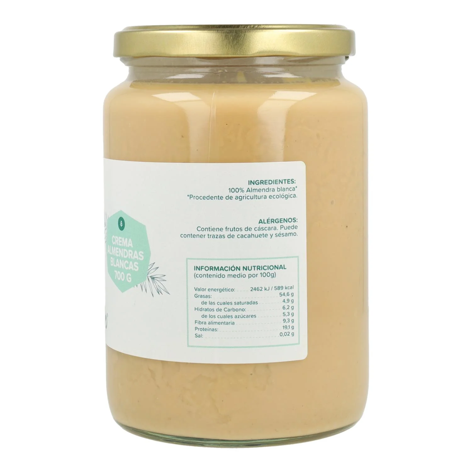 Pack 6x Crema de Almendras Blancas ECO Planeta Huerto 700 g - Image 2