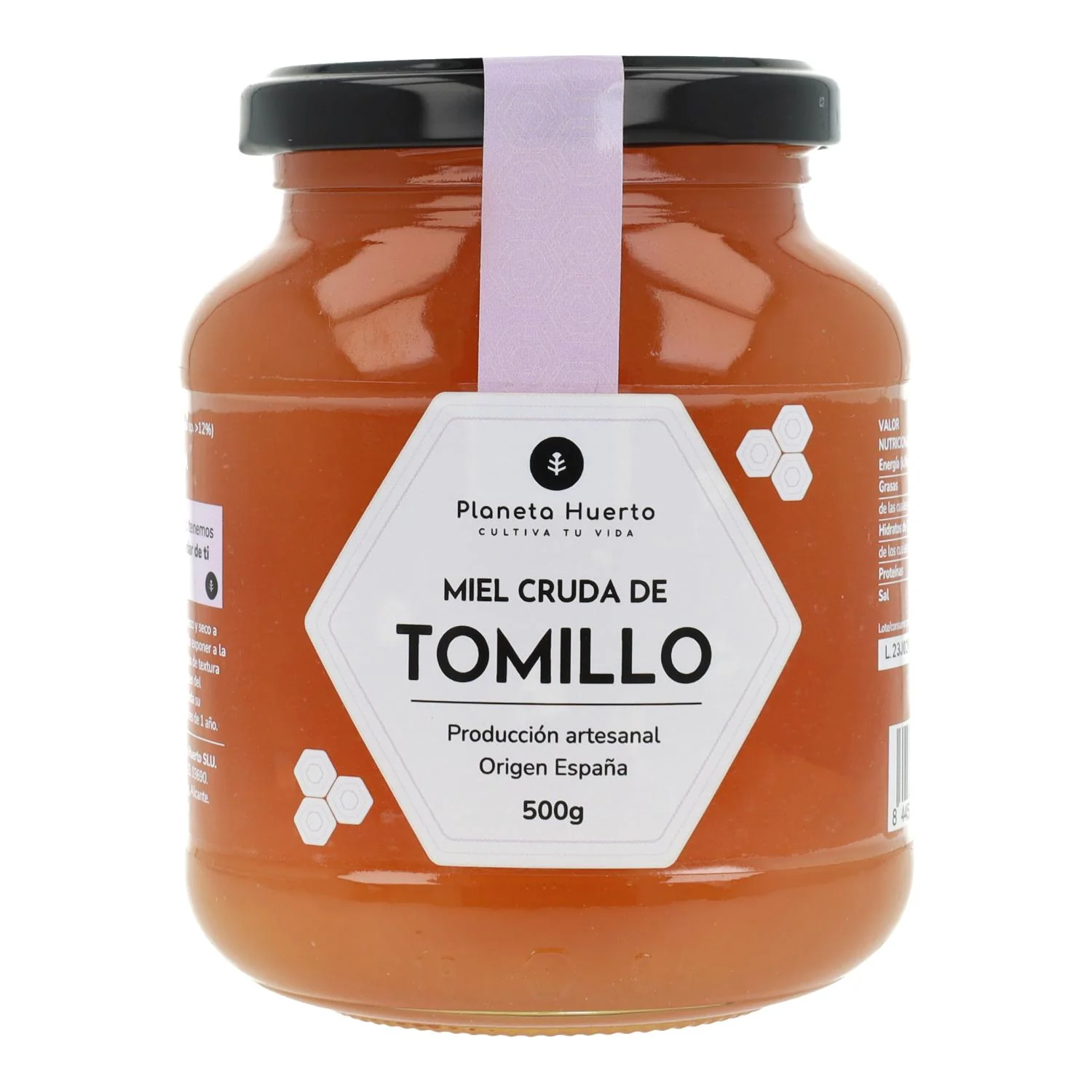 Pack 6x Miel Cruda de Tomillo Planeta Huerto 500 g - Image 2