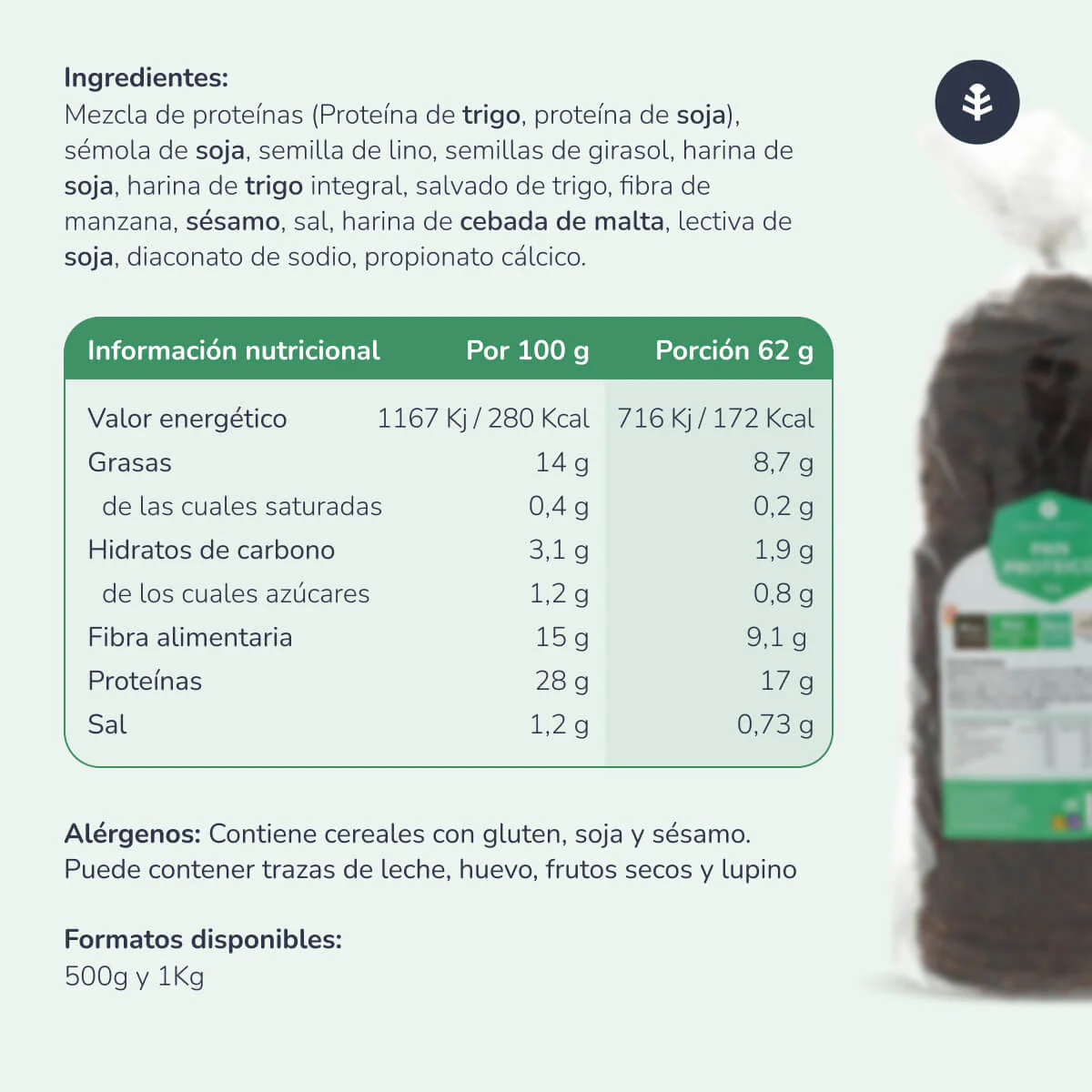 Pack 6x Pan proteico Planeta Huerto 1 kg - Image 3