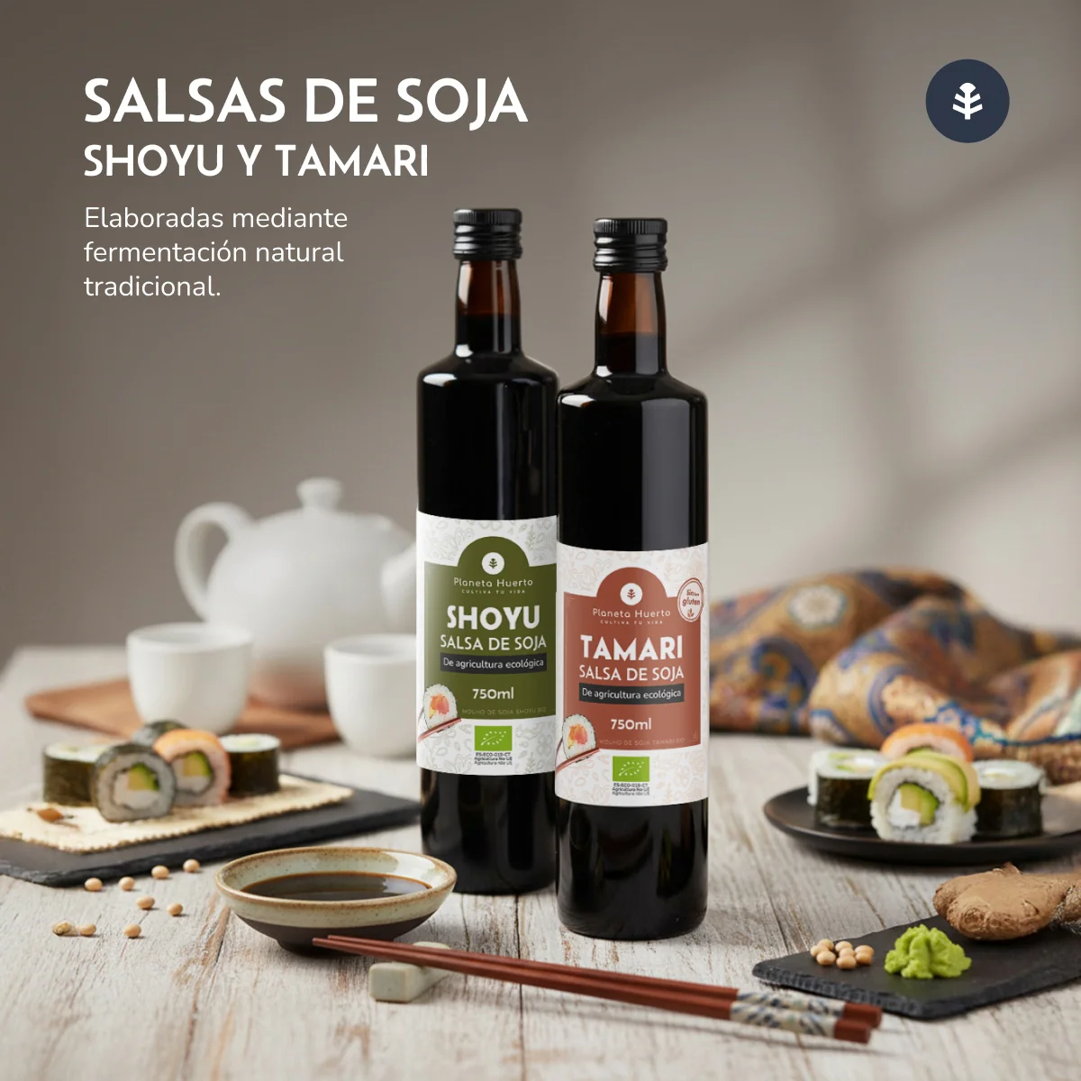 Pack 6x Salsa de soja Shoyu ECO Planeta Huerto 750 ml - Image 4
