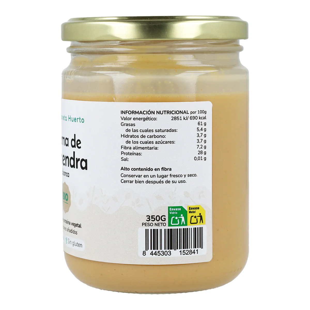 Pack 9x Crema de Almendras Blancas ECO Planeta Huerto 350g - Image 2