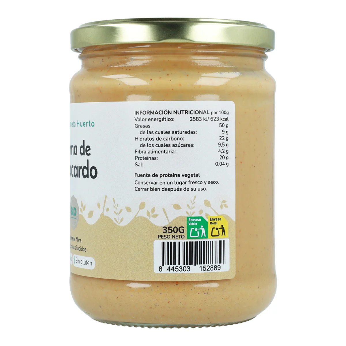 Pack 9x Crema de Anacardo ECO Planeta Huerto 350 g - Image 2