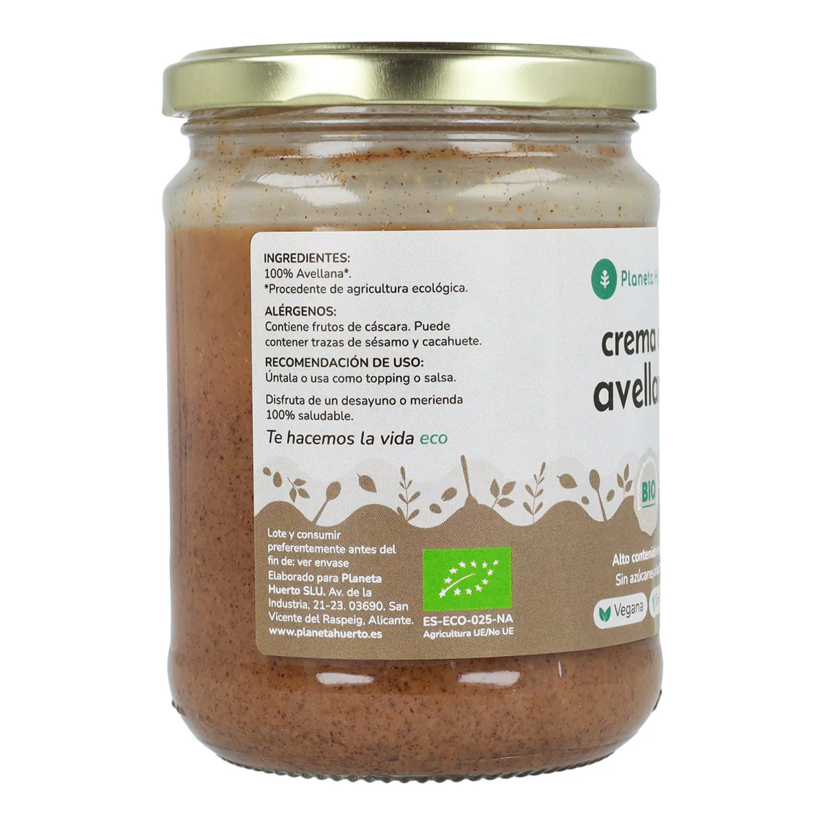 Pack 9x Crema de Avellanas ECO Planeta Huerto 350g - Image 2