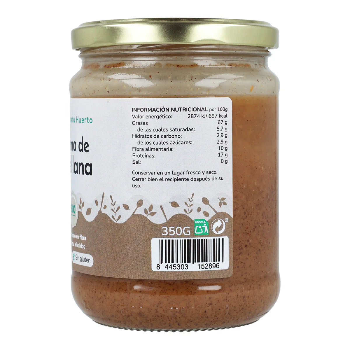 Pack 9x Crema de Avellanas ECO Planeta Huerto 350g - Image 3