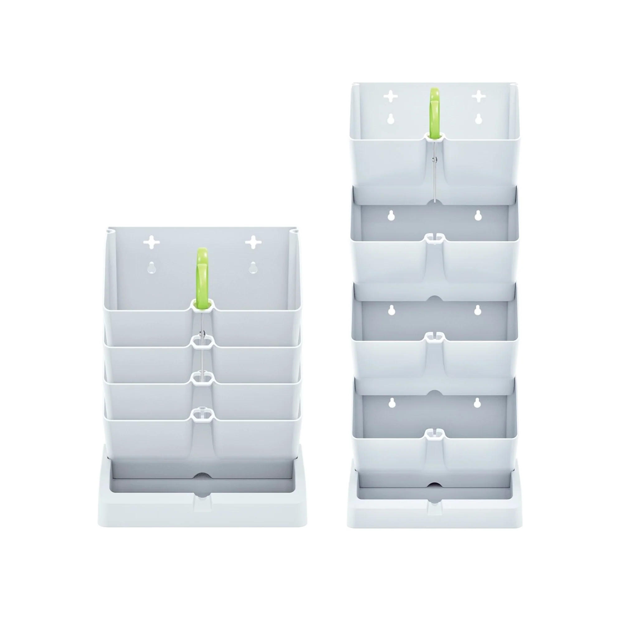 Pack de 2 Maceteros Verticales Prosperplast Mini Cascade de Plástico Blanco (19.5 x 11.4 x 47.5 cm) + 2 Tijeras de Jardín - Image 3