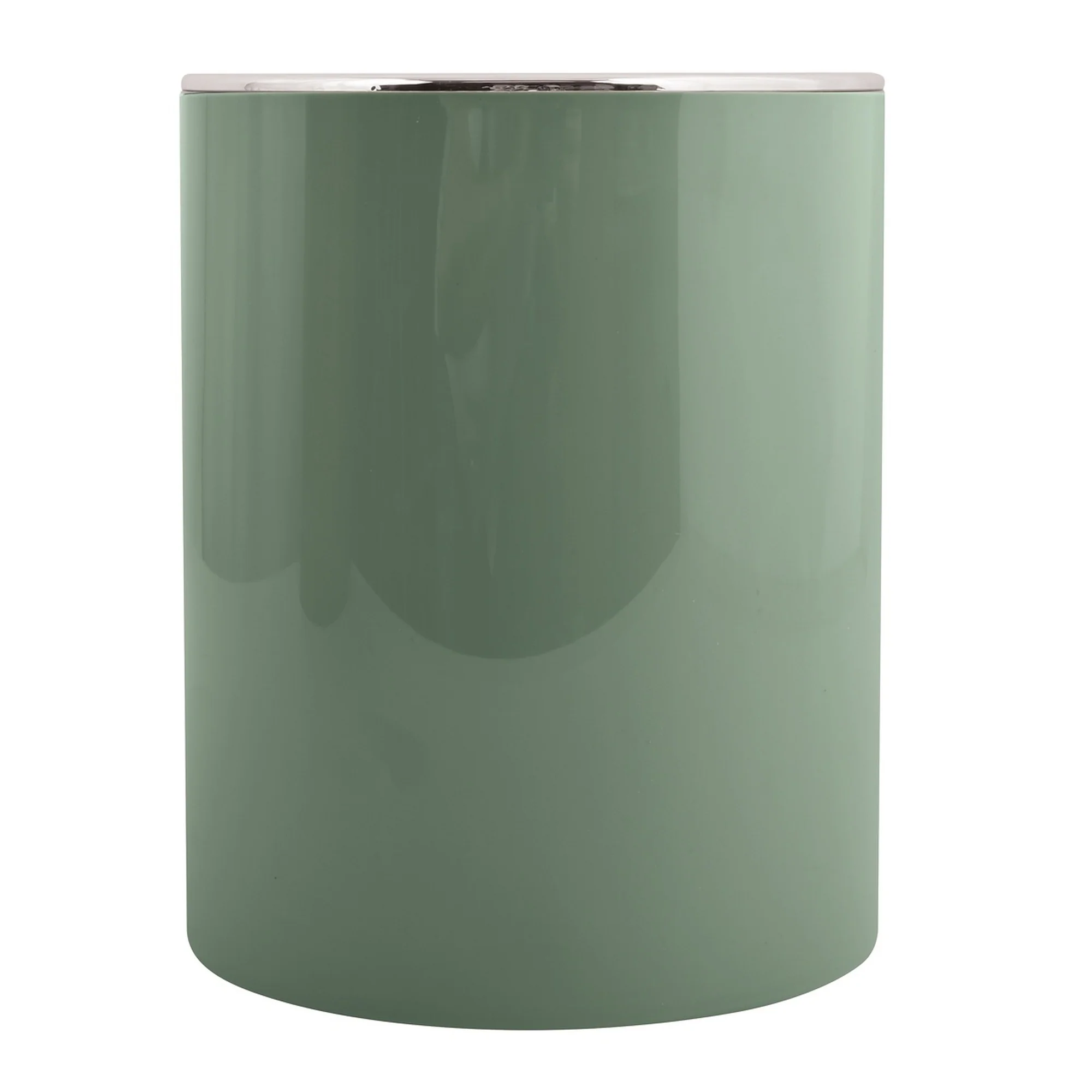Papelera De Plastico Redondo Ako 5,5l Verde Oscuro
