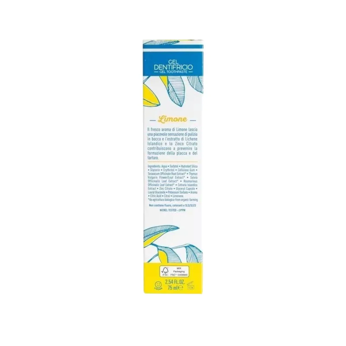 Pasta de dientes natural de Limón Ecológico Officina Naturae 75 ml - Image 2
