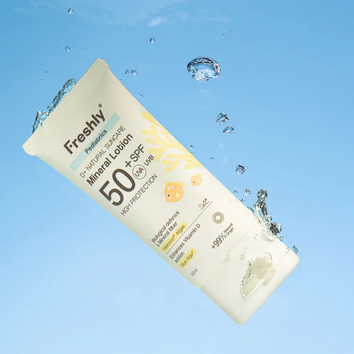 Pediatrics D+ Natural Suncare Mineral Lotion SPF50 Freshly Cosmetics 50 ml - Image 3