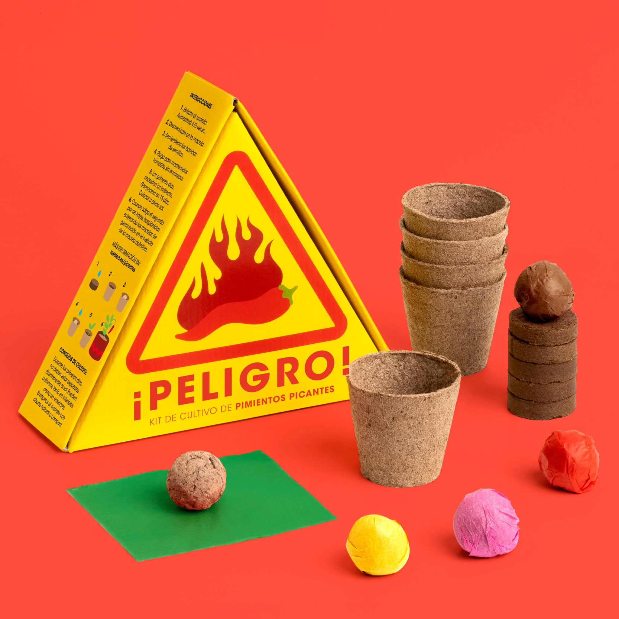 ¡Peligro! Kit Cultivo Pimientos Picantes con 5 Niveles, del Jalapeño al Red Caribbean | Regalo Original Resetea - Image 3