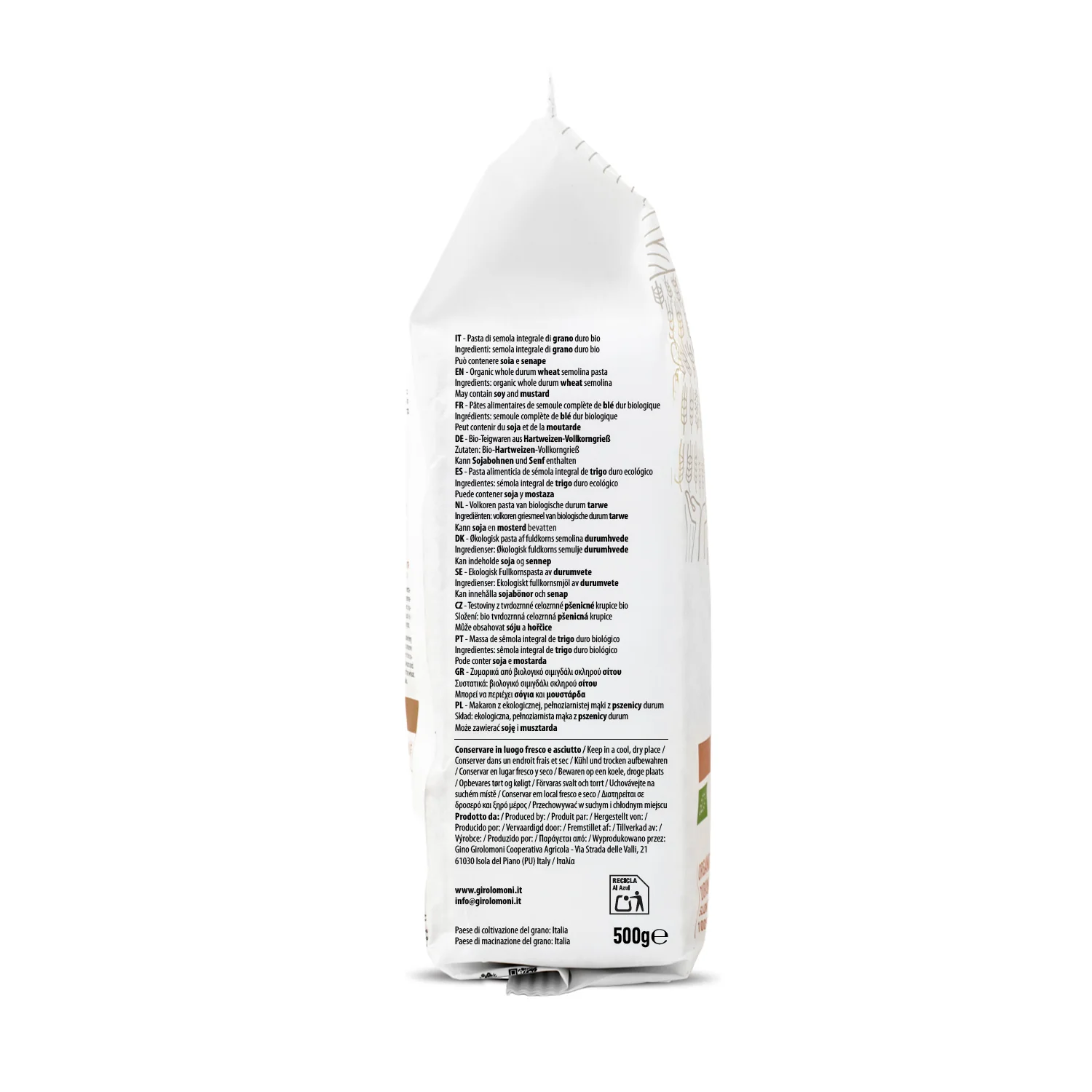 Penne rigate integral bio Girolomoni 500g - Image 3