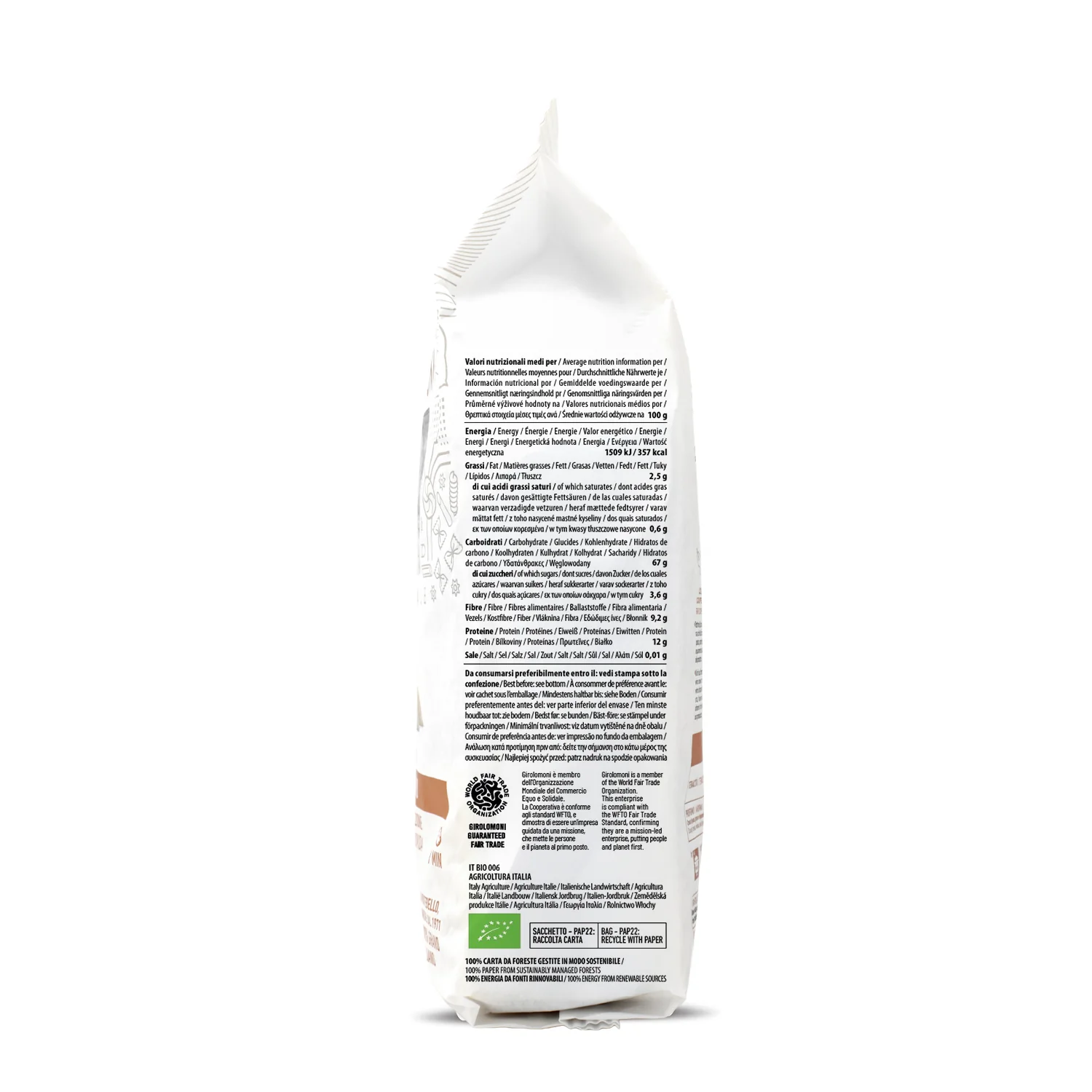 Penne rigate integral bio Girolomoni 500g - Image 4