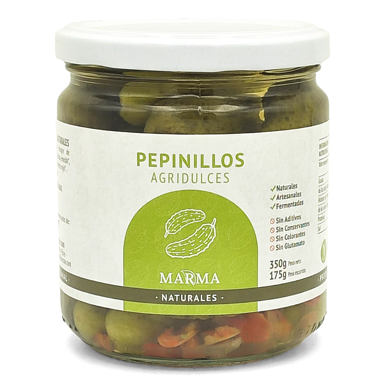 Pepinillos Agridulces Naturales Marma 350gr
