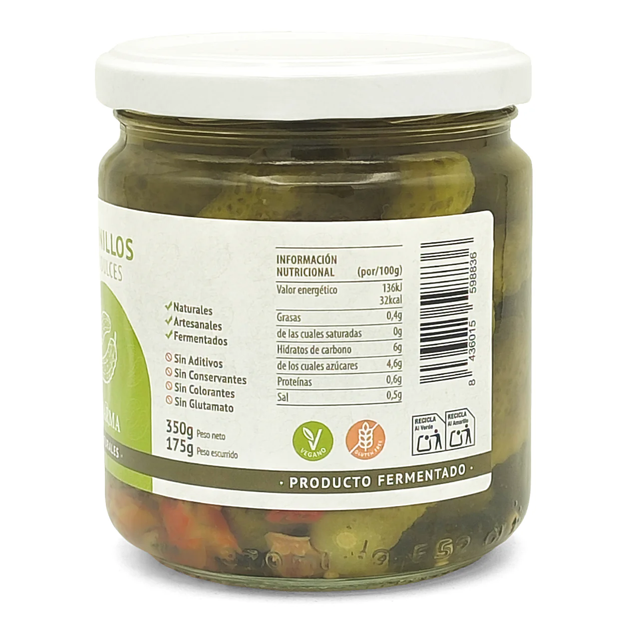 Pepinillos Agridulces Naturales Marma 350gr - Image 2