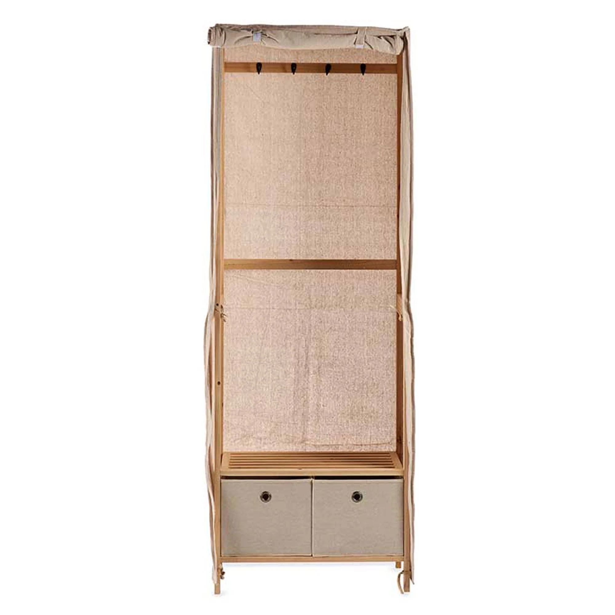Perchero Tela Con 2 Cajones Naturales Kipit – Funcionalidad Y Estilo Ideal - Image 3