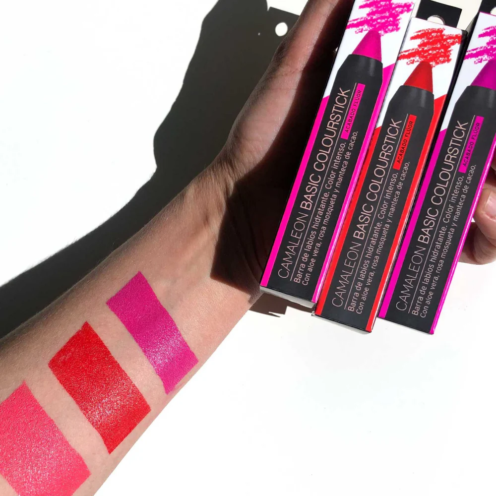 Pintalabios Fucsia Flúor Basic Colourfun 4g Camaleon Cosmetics - Image 5