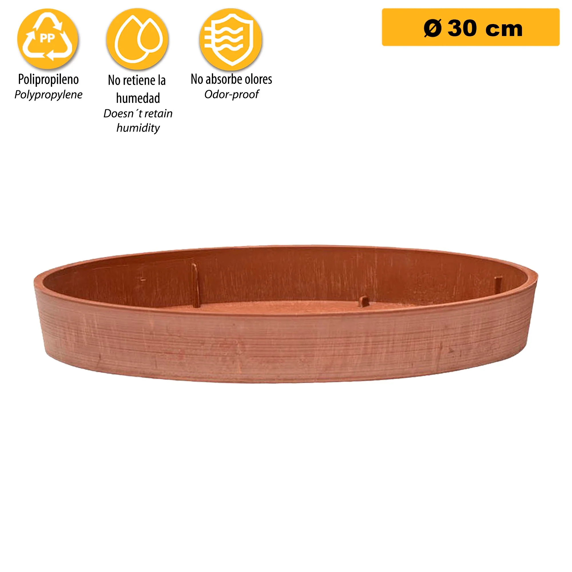 Platillo Para Maceta Ø Cm 30 Terracota - Image 3