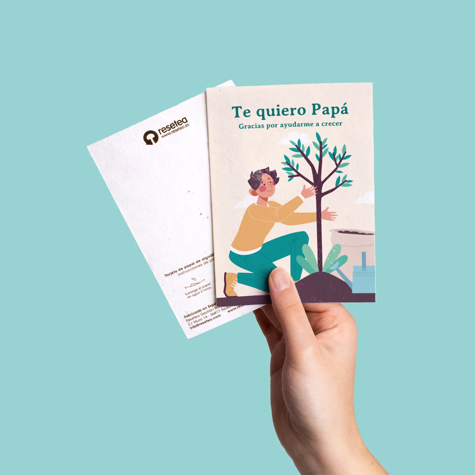 Postal Plantable Te Quiero Papá Con Semillas De Manzanilla – Detalle Original Que Florece Con Amor | Resetea - Image 4