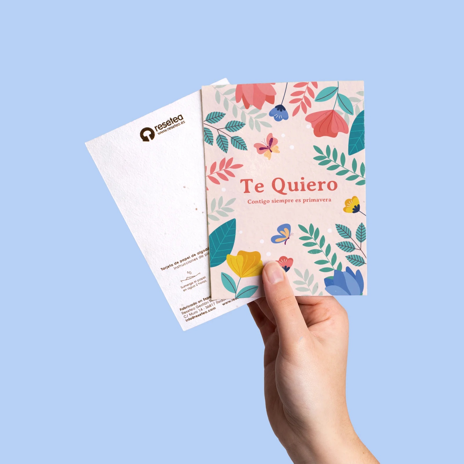 Postal Plantable Te Quiero – Regalo Romántico Original Que Florece, Emoción Y Naturaleza En Un Solo Gesto | Resetea - Image 4