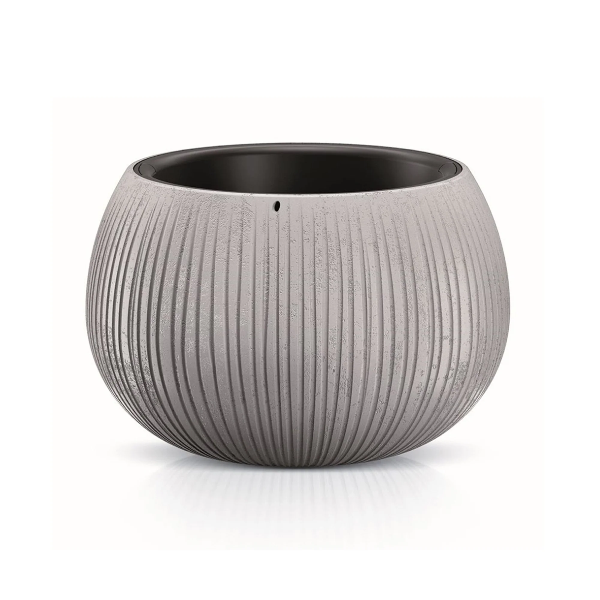 Prosperplast Beton Bowl De Plástico Con Depósito En Color Cemento, 11 (alto) X 14,4 (ancho) X 14,4 (profundo) Cms
