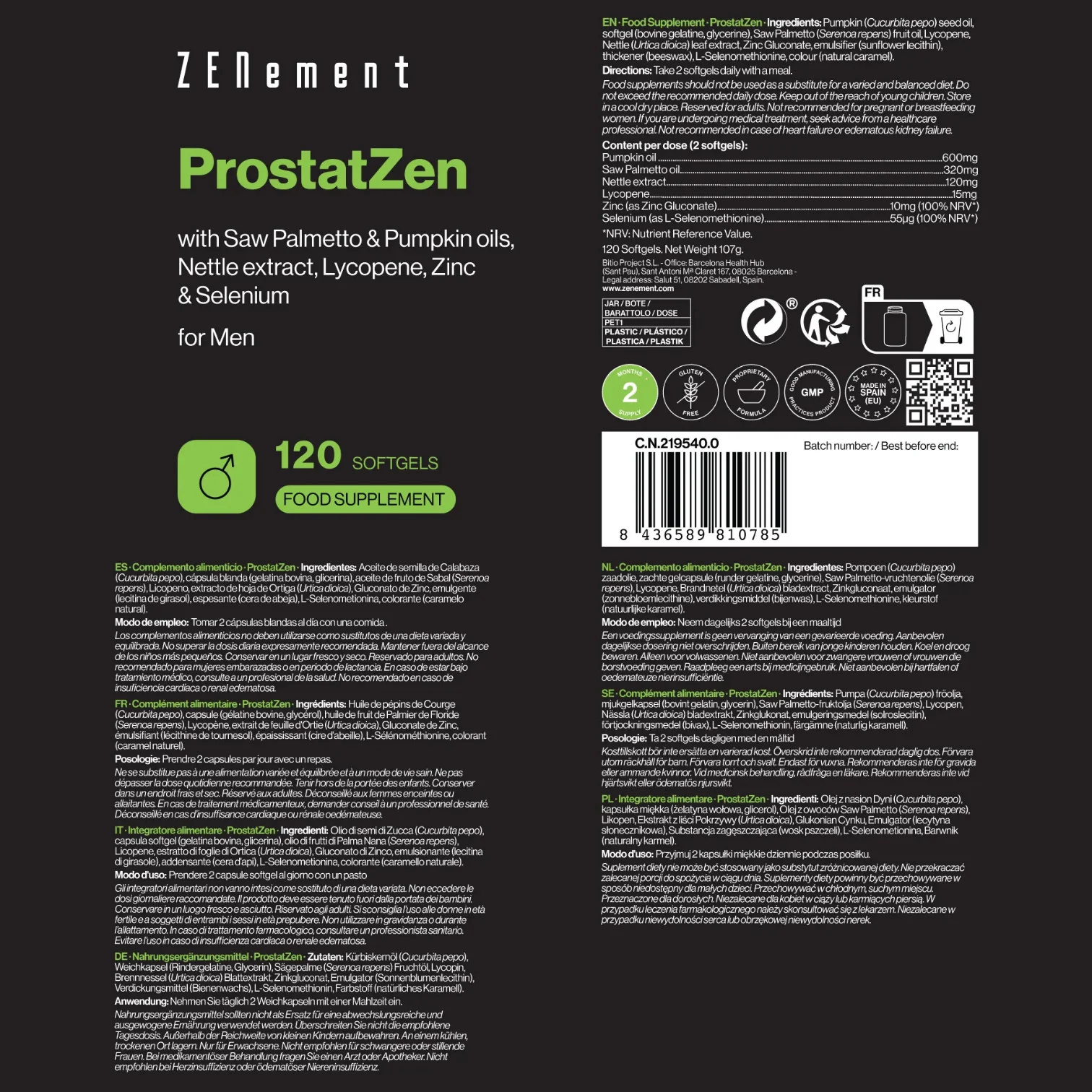 ProstatZen Zenement 120 Cápsulas blandas - Image 4