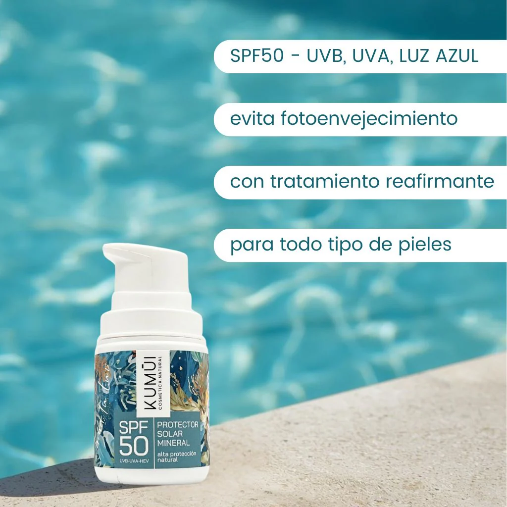 Protector Solar Mineral Spf50 – Alta Protección Natural Uvb + Uva + Hev KUMUI 50ml - Image 4