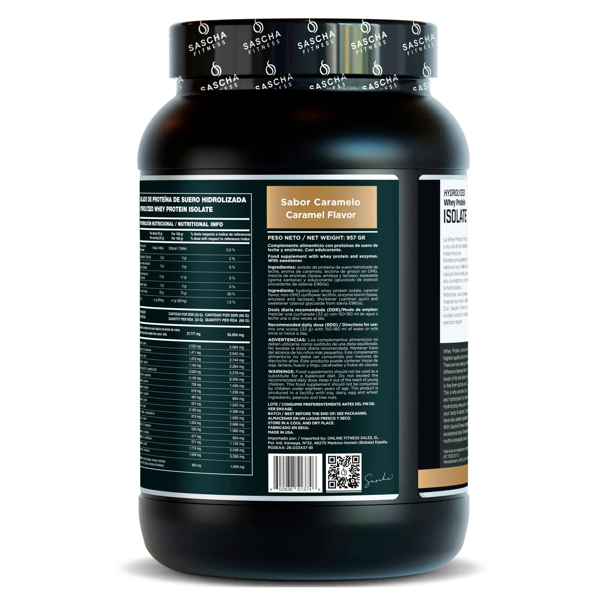 Proteína Whey Sabor Caramelo - Sascha Fitness España - Image 4