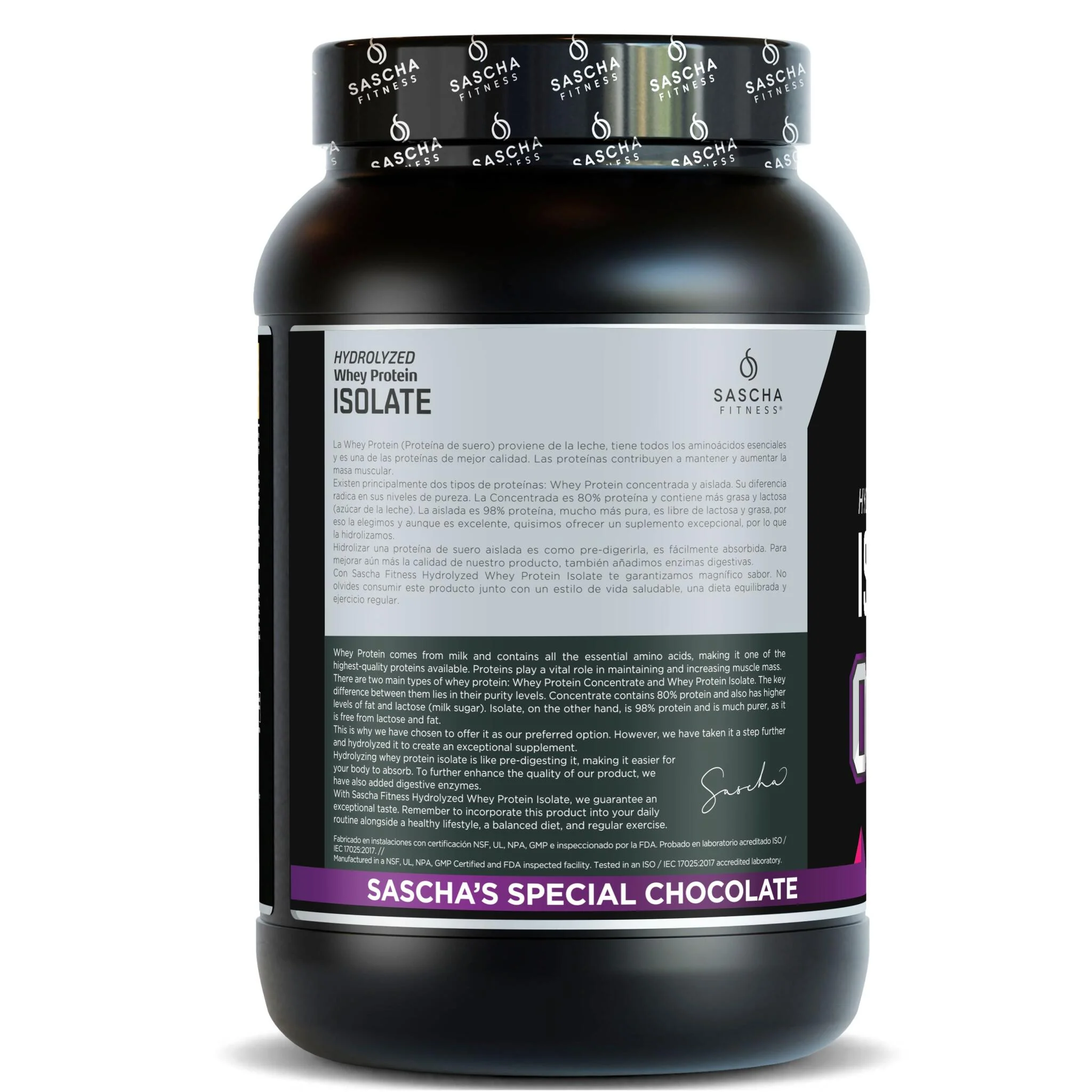 Proteína Whey Sabor Chocolate - Sascha Fitness España - Image 3