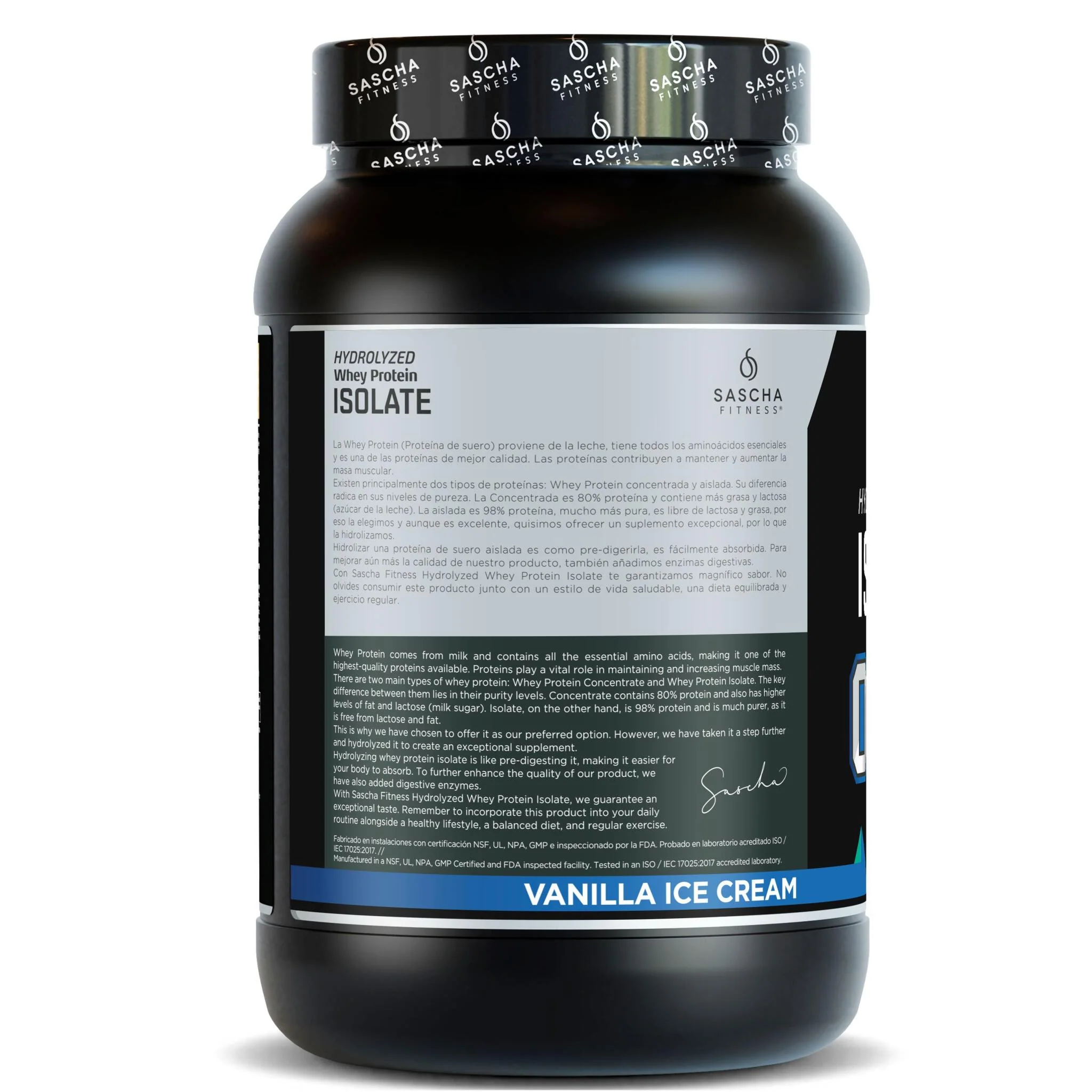 Proteína Whey Sabor Vainilla - Sascha Fitness España - Image 3