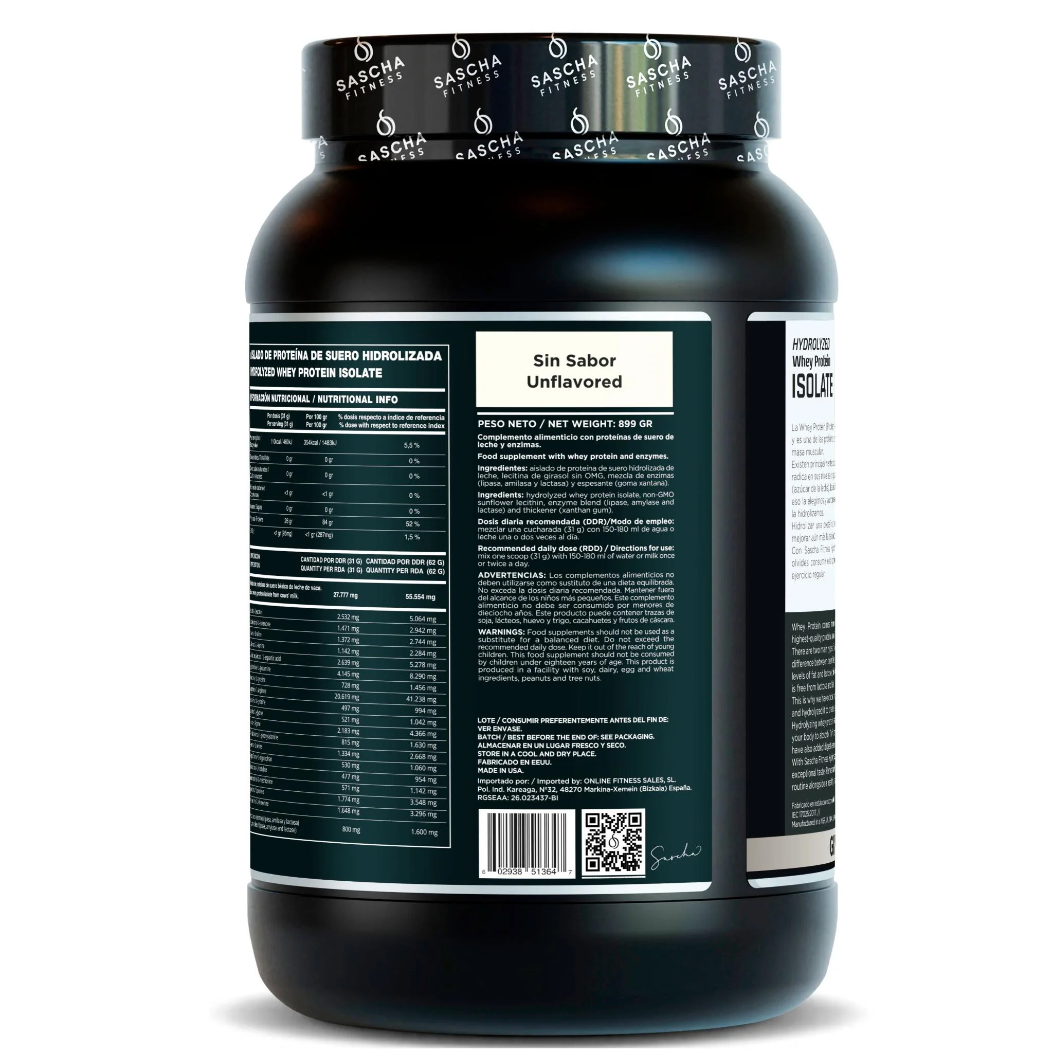 Proteína Whey Sin Sabor - Sascha Fitness España - Image 4