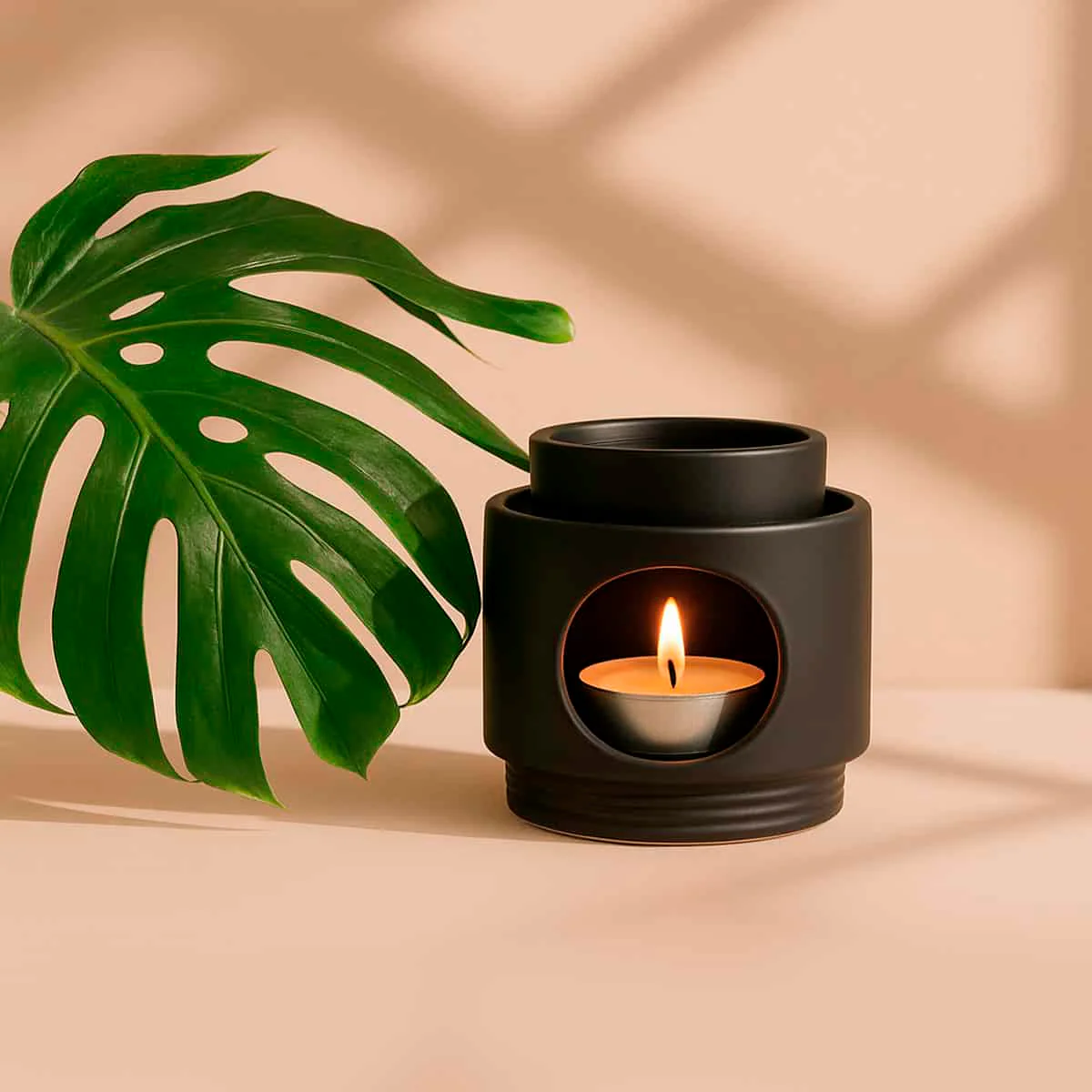 Quemador Aceites Esenciales Cerámica Noir Negro Sys Aromas | Difusor Tradicional | Aromaterapia | Diseño Elegante - Image 3