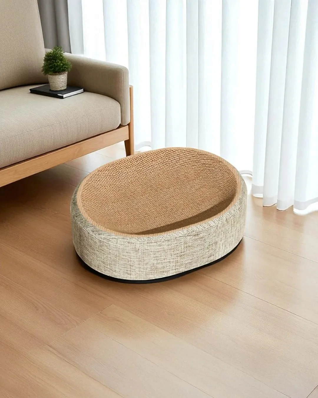 Rascador Para Gatos Caleta Tipo Cuenco 2 En 1 De Sisal Althea Living 13x43x43cm - Image 3