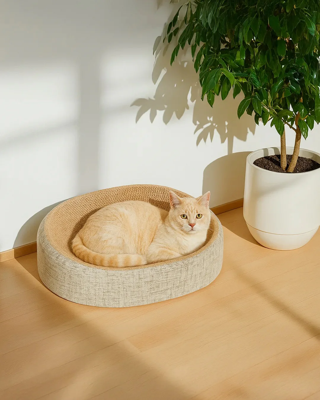 Rascador Para Gatos Caleta Tipo Cuenco 2 En 1 De Sisal Althea Living 13x43x43cm - Image 4