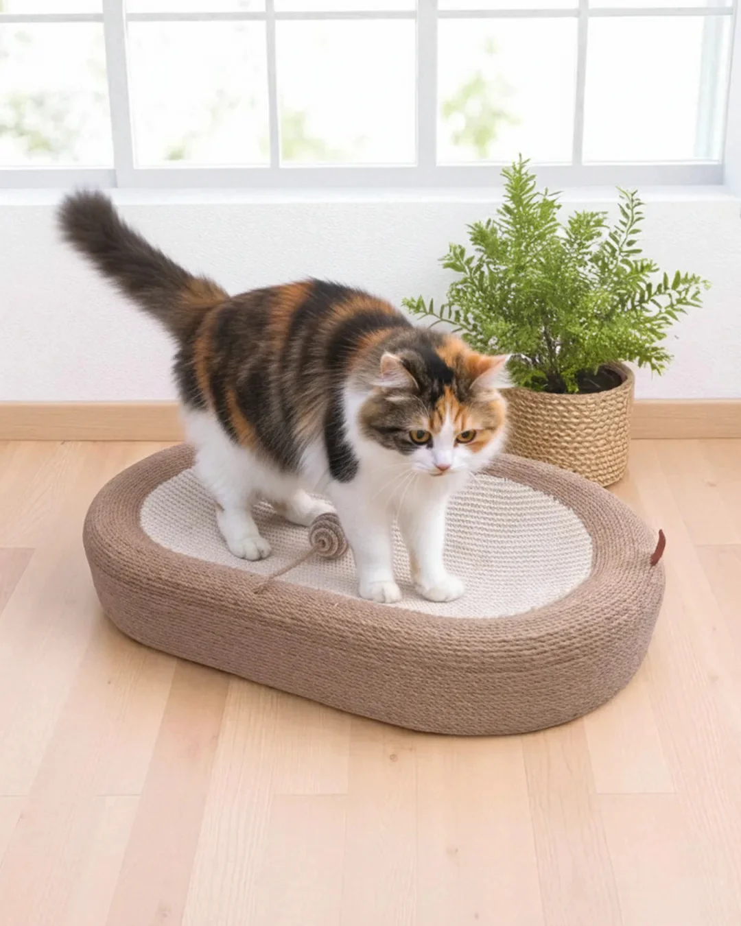 Rascador Para Gatos Isla Tipo Cuenco 2 En 1 De Sisal Althea Living 12x64x44cm - Image 5