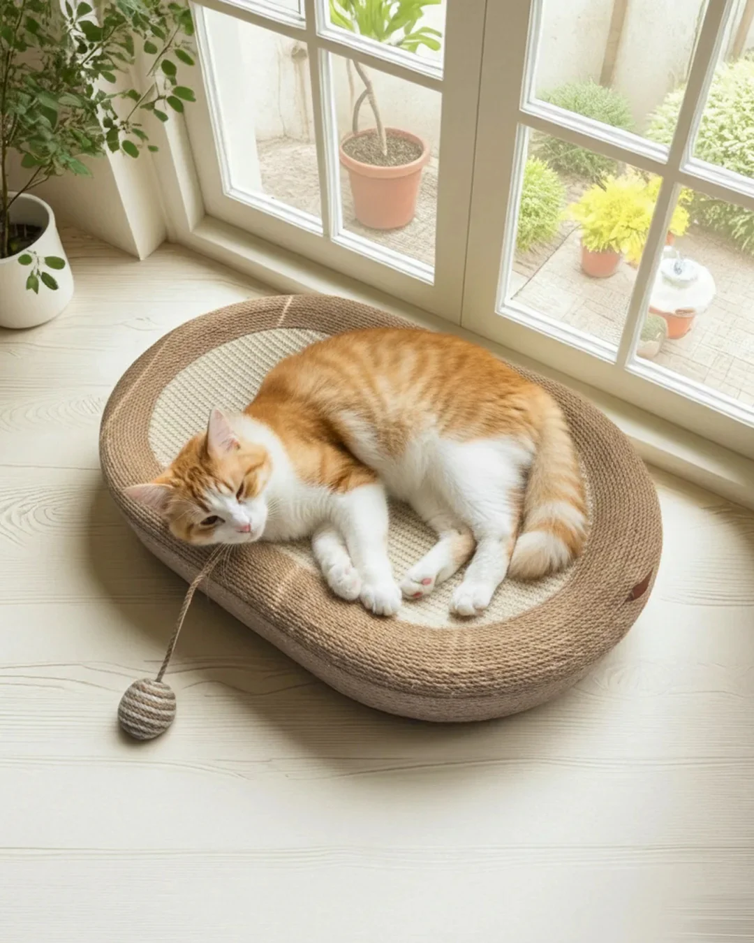 Rascador Para Gatos Isla Tipo Cuenco 2 En 1 De Sisal Althea Living 12x64x44cm - Image 6