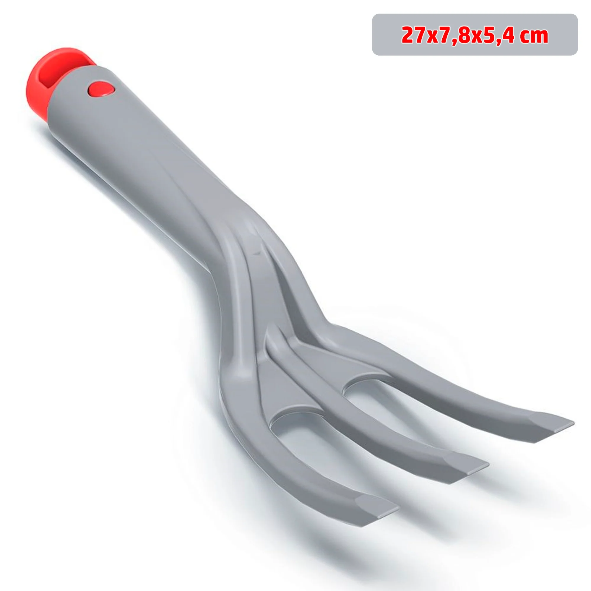 Rastrillo Manual Pequeño Para Jardinería R Cultivator Plus , Dimensiones (mm) 270x78x54, Color Gris - Image 3