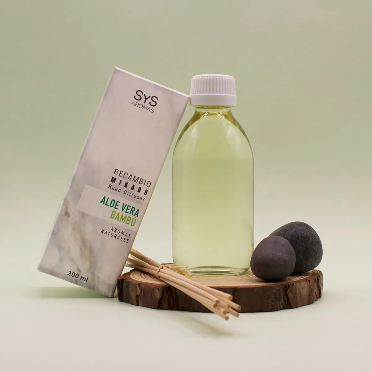 Recambio Mikado Aloe Vera y Bambú 200 ml con Varillas | Aroma Fresco Natural | Refill Difusor | Larga Duración - Image 5