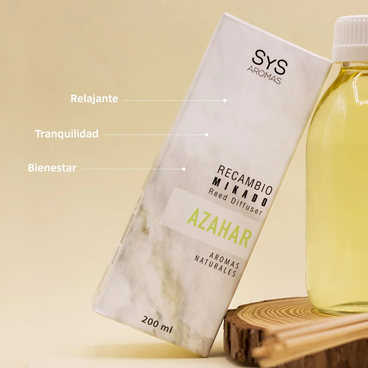 Recambio Mikado Azahar 200 ml Con Varillas | Aroma Floral Fresco | Refill Difusor | Larga Duración - Image 4