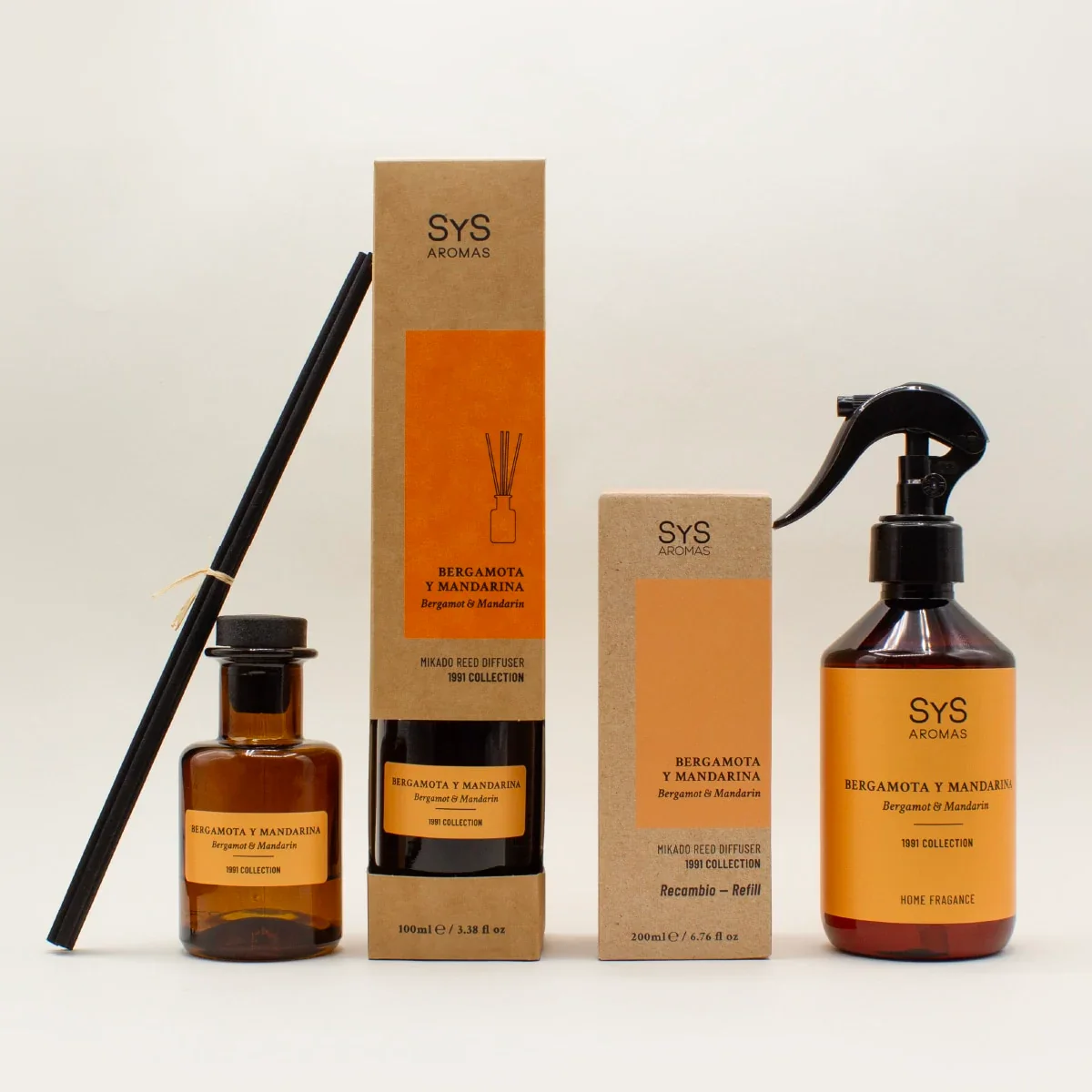 Recambio Mikado Bergamota y Mandarina 1991 200 ml con Varillas | Aroma Cítrico | Refill Difusor | Larga Duración - Image 2