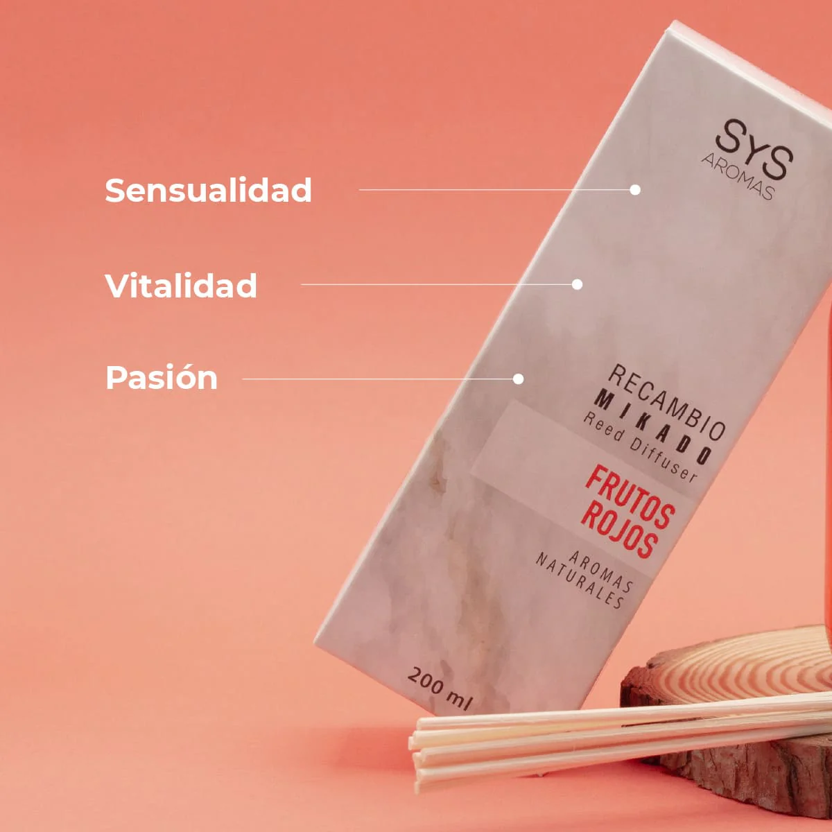 Recambio Mikado Frutos Rojos 200 ml con Varillas | Aroma Dulce y Frutado | Refill Difusor | Larga Duración - Image 3