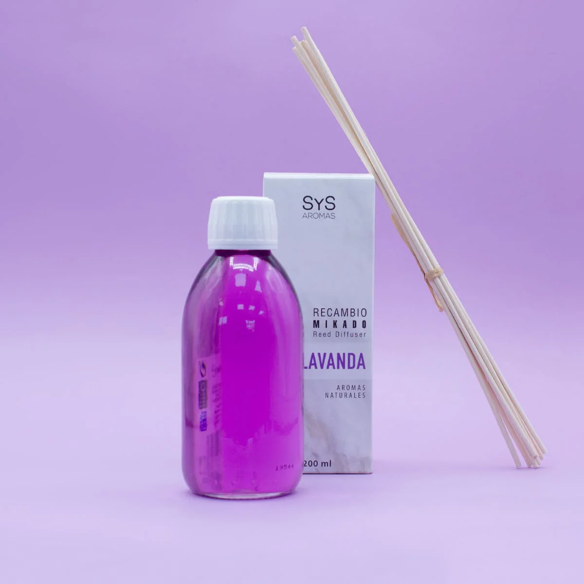 Recambio Mikado Lavanda 200 Ml con Varillas | Aroma Floral Relajante | Refill Difusor | Larga Duración - Image 3