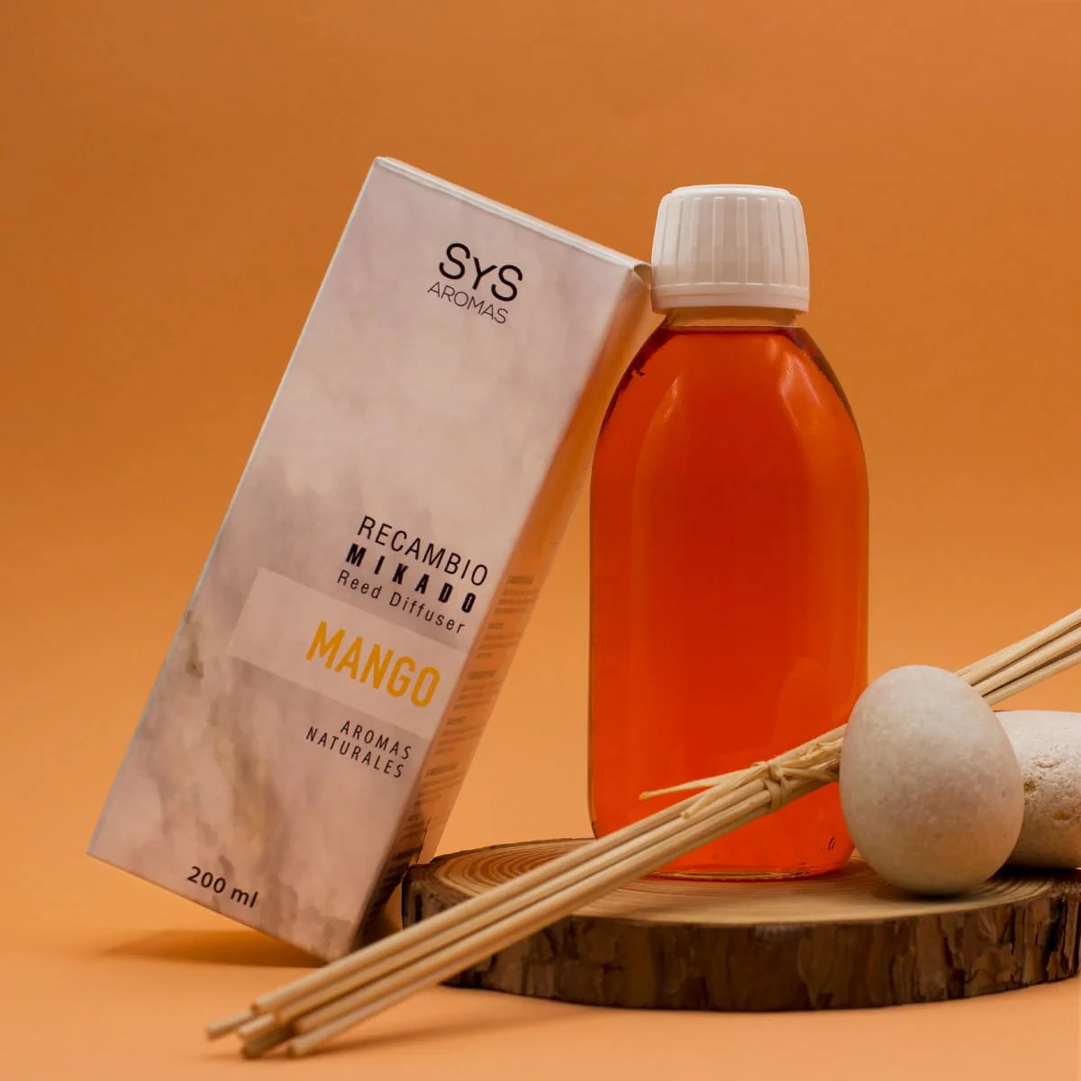 Recambio Mikado Mango 200 Ml Con Varillas | Aroma Tropical Dulce | Refill Difusor | Larga Duración - Image 4