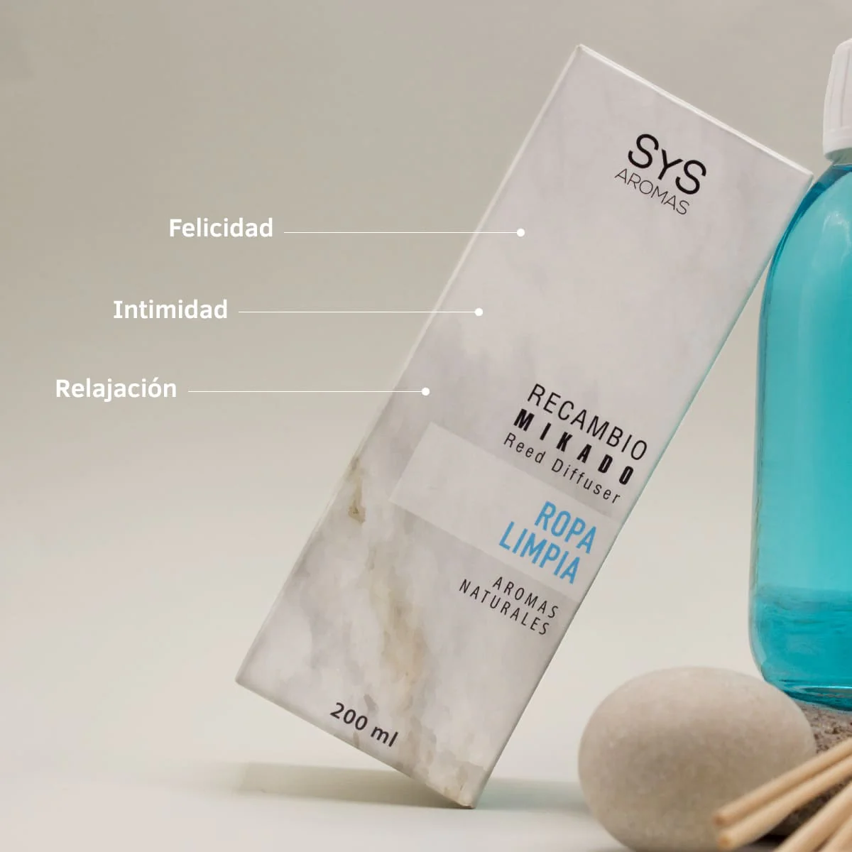 Recambio Mikado Ropa Limpia 200 ml con Varillas | Aroma Fresco y Suave | Refill Difusor | Larga Duració - Image 2