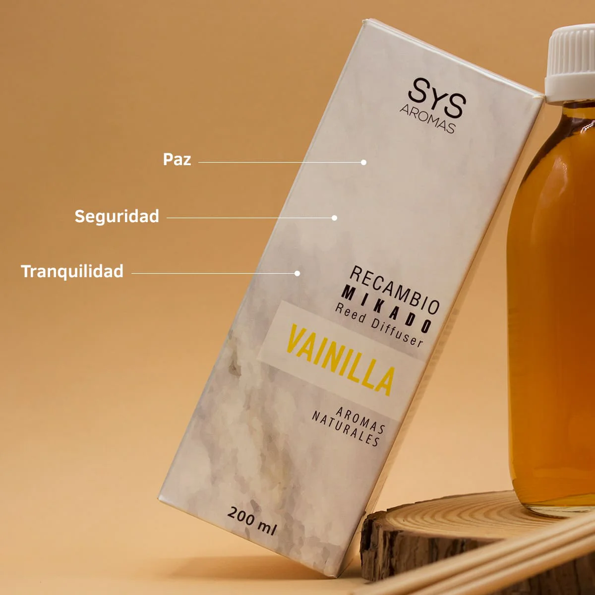 Recambio Mikado Vainilla 200 ml con Varillas | Aroma Dulce y Cálido | Refill Difusor | Larga Duración - Image 3