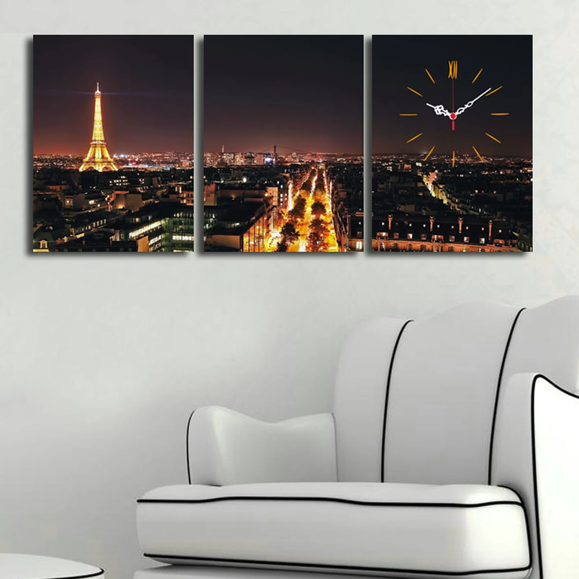 Reloj De Pared Decorativo Estilo París (3 Piezas) - Image 4