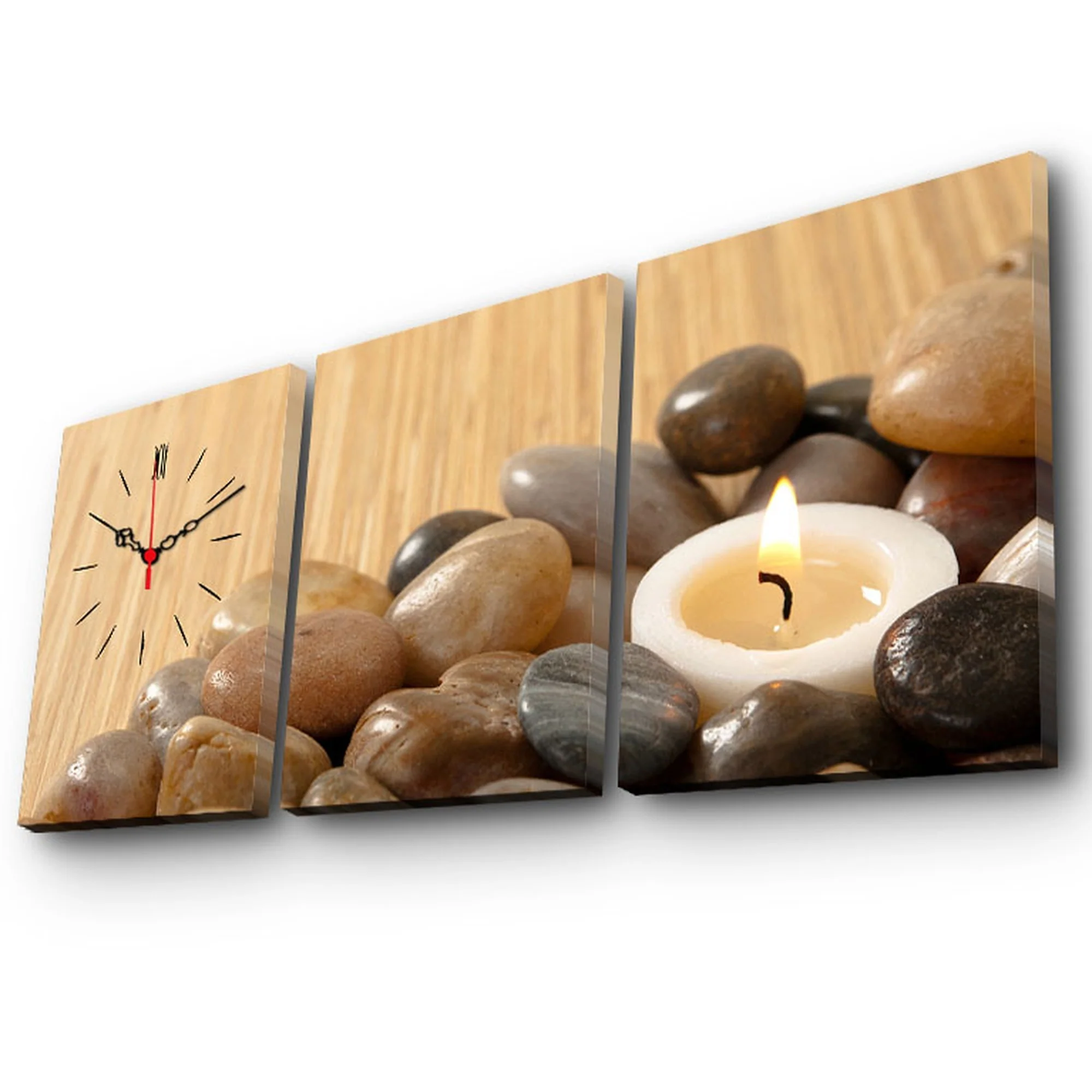Reloj De Pared Decorativo Estilo Zen (3 Piezas)