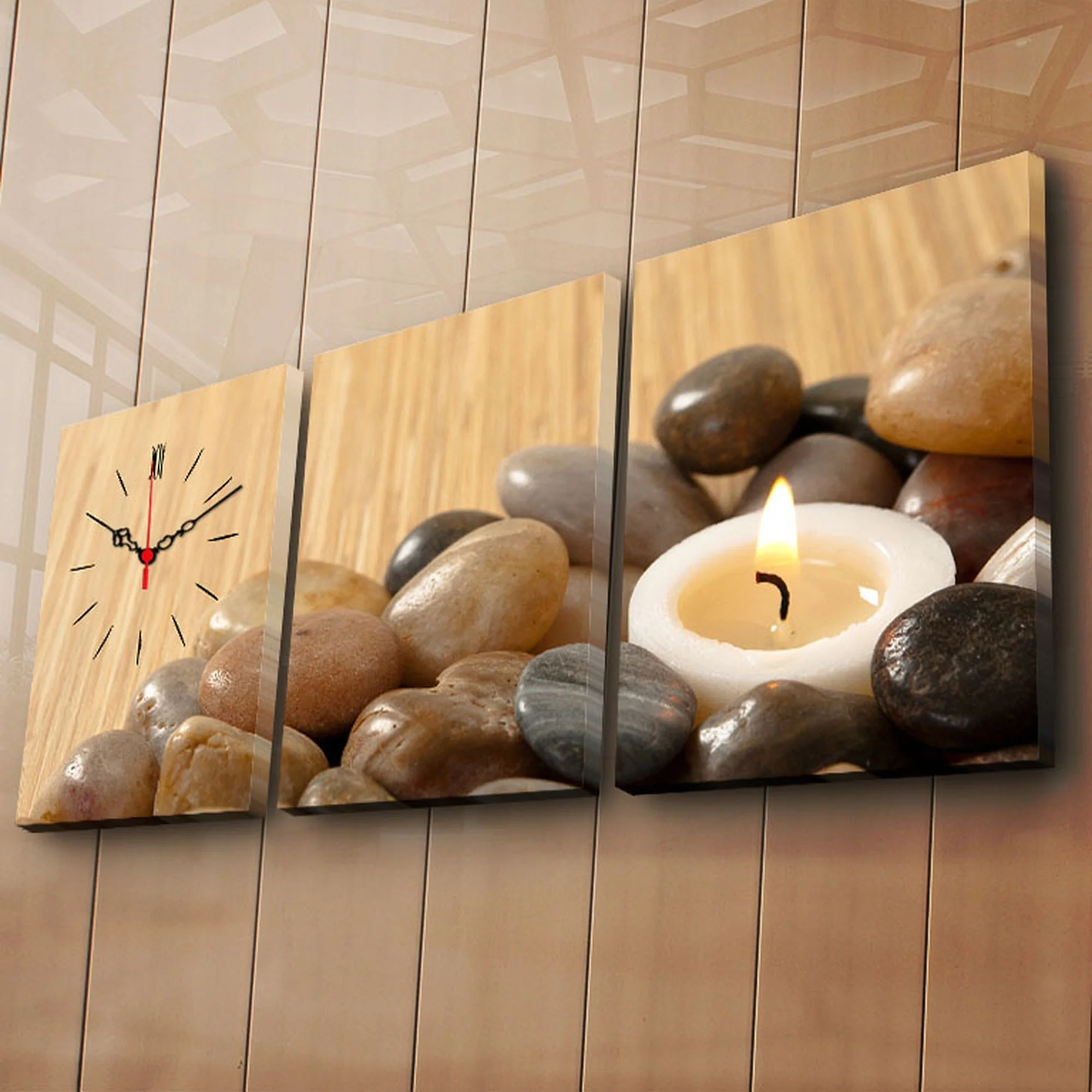 Reloj De Pared Decorativo Estilo Zen (3 Piezas) - Image 2
