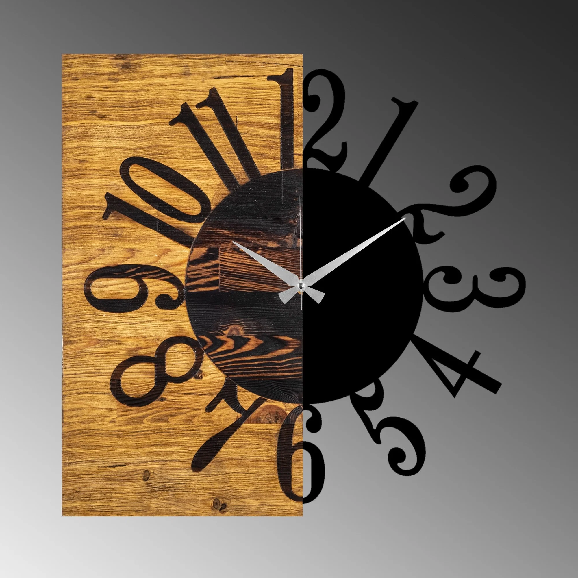 Reloj De Pared Madera mitad Y Mitad - Image 6