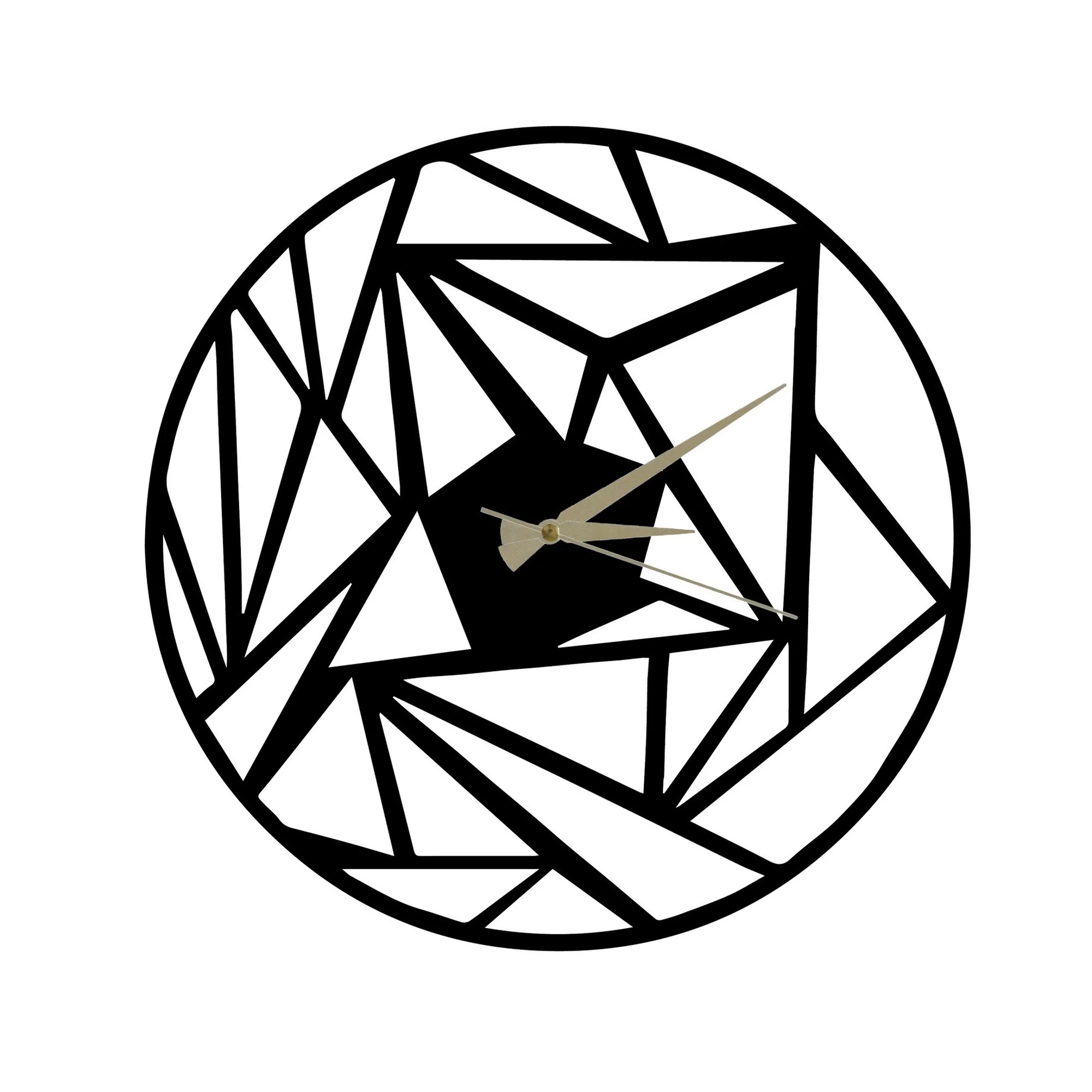 Reloj De Pared Metal Estilo Geométrico