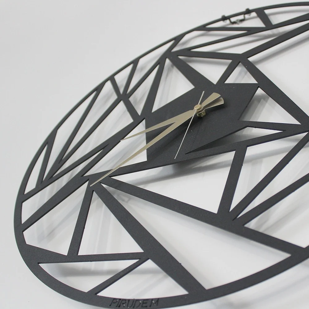 Reloj De Pared Metal Estilo Geométrico - Image 4
