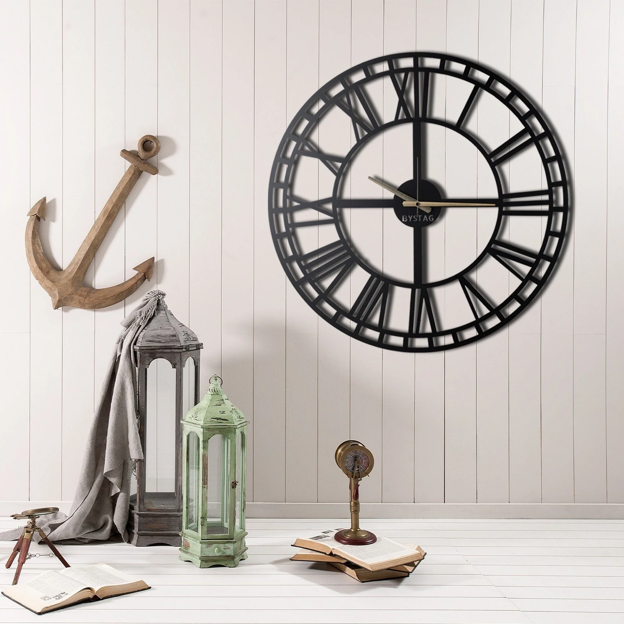 Reloj De Pared Metal Números Romanos 50x50 - Image 2